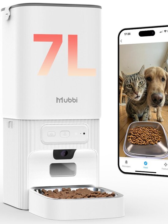 MUBBI Other - NEW Automatic Cat Feeder with Camera 5G WiFi Food Dispenser Night Vision 7L Dog